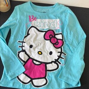 Hello Kitty Turquoise and Pink Long Sleeve Tee